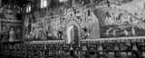 Panoramic The Banquet Hall inside the Castello di Amorosa Winery black and white Photos