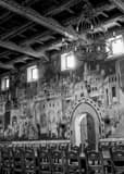 Vertical The Banquet Hall inside the Castello di Amorosa Winery black and white Photos