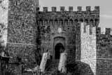 Horizontal The Castello di Amorosa Castle Steps black and white Photos