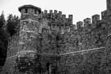 Horizontal The Castello di Amorosa Castle black and white Photos