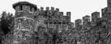 Panoramic The Castello di Amorosa Castle black and white Photos
