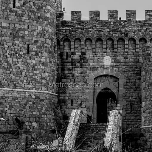 The Castello di Amorosa Castle Steps -- Napa-Valley Black and White Photos
