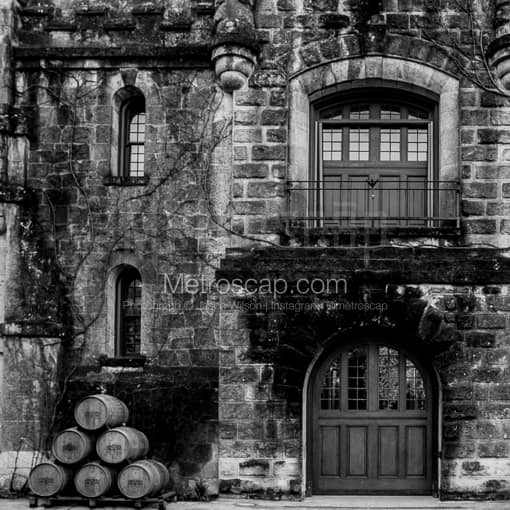 The Chateau Montelena Winery in Calistoga -- Napa-Valley Black and White Photos