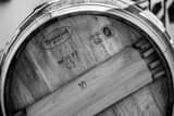 Horizontal A French Oak Wine Barrel black and white Photos