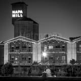 Square The Napa Mill at Night black and white Photos