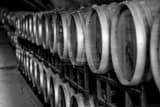 Horizontal Wine Barrels black and white Photos