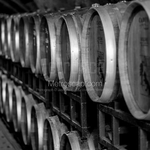 Wine Barrels -- Napa-Valley Black and White Photos