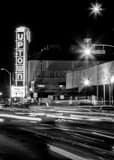 Vertical The Uptown Theater at Night black and white Photos