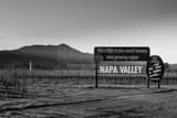 Horizontal Welcome to Napa Valley Sign black and white Photos