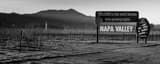 Panoramic Welcome to Napa Valley Sign black and white Photos