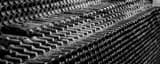 Panoramic Wine Bottles on top of Wine Bottles black and white Photos