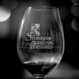 Square A Wine Glass from Storybook Mountain Vineyards black and white Photos
