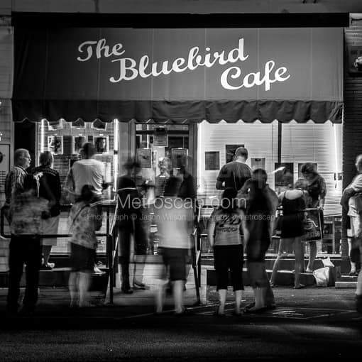 The Bluebird Cafe in Nashville -- Nashville Black and White Photography