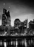 Vertical The Nashville Skyline Reflecting in the Cumberland River Photography