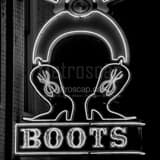 Square The Bottom of the Hats and Boots Neon Sign Photography