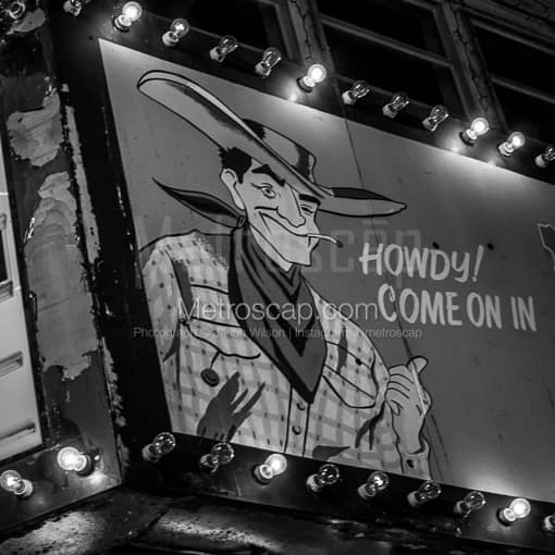 The Sign Above the Bluegrass Inn -- Nashville Black and White Photography