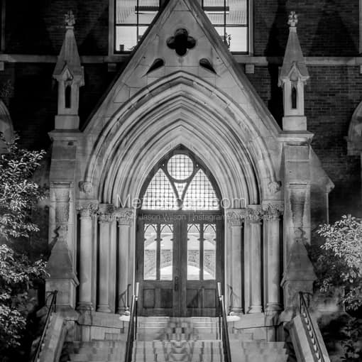 The Doorway to Kirkland Hall -- Nashville Black and White Photography