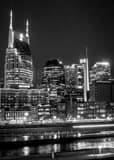 Vertical The Nashville Skyline on the Banks of the Cumberland River Photography