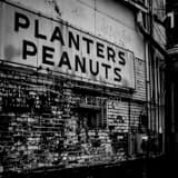 Square A Planters Peanut Shop black and white Photography