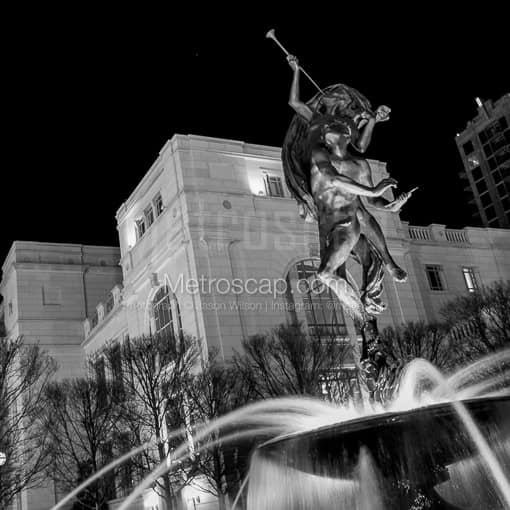 Nashville Black and White Photographs of The Fountain Outside of the Schermerhorn Symphony Center The Fountain Outside of the Schermerhorn Symphony Center -- Nashville Black and White Photographs