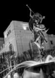 Vertical The Fountain Outside of the Schermerhorn Symphony Center black and white Pictures