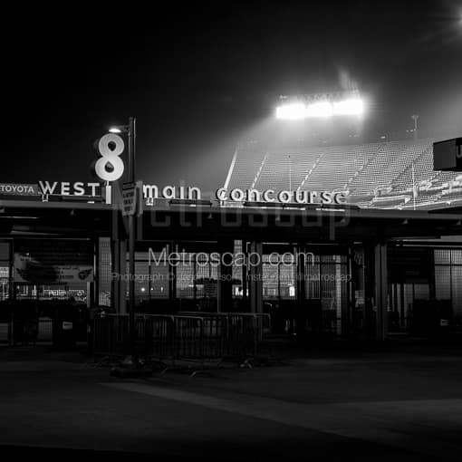 Titans Stadium at Night -- Nashville Black and White Photography