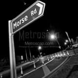 Square Morse and 62 Roundabout black and white Photos