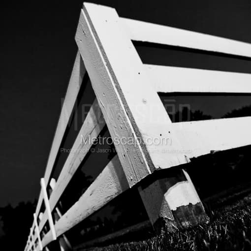 New Albany Ohio's Iconic White Fence -- New Albany Black and White Photos