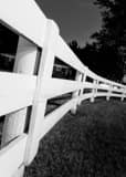 Vertical White Picket Fencing in New Albany Ohio black and white Photos