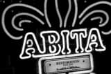 Horizontal Abita Neon Sign black and white Photos