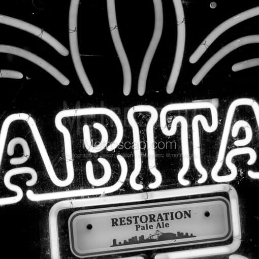 Abita Neon Sign -- New Orleans Black and White Photos