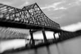 Horizontal An Out of Focus shot of the Mississippi River Bridges Framed Photos