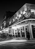 Vertical The Bourbon Street Blues Club landscape black and white Photography