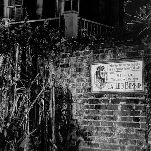 Calle De Borbon -- New Orleans Black and White Photos