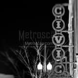 Square Civic Theater Sign Framed Photos