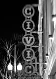 Vertical Civic Theater Sign Framed Photos