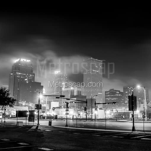 Fog Envelopes Downtown New Orleans -- New Orleans Black and White Photos