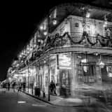 Square Embers on Bourbon Street Framed Photos