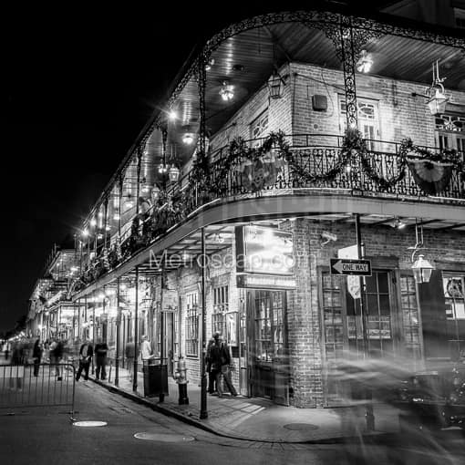 Embers on Bourbon Street -- New Orleans Black and White Photos