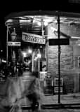 Vertical Harry's Corner at Night black and white Photos