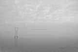 Horizontal High Voltage Wires Cross Lake Ponchartrain black and white Photos