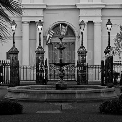Jackson Square Street Lamps -- New Orleans Black and White Photos