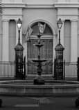 Vertical Jackson Square Street Lamps black and white Photos