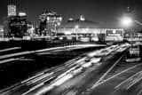 Horizontal Downtown New Orleans and the Superdome black and white Photos