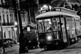 Horizontal A New Orleans Trolly on Canal Street Framed Photos