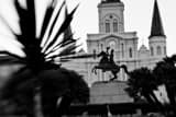 Horizontal Jackson Square at Dusk black and white Photos