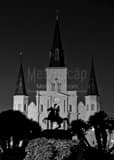 Vertical Palace d'Armes in New Orleans black and white Photos