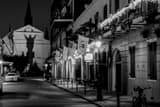 Horizontal A Silhouette of Christ on St Louis Cathedral black and white Photos