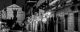 Panoramic A Silhouette of Christ on St Louis Cathedral black and white Photos