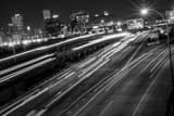 Horizontal The Superdome and US-90 at I-10 black and white Photos